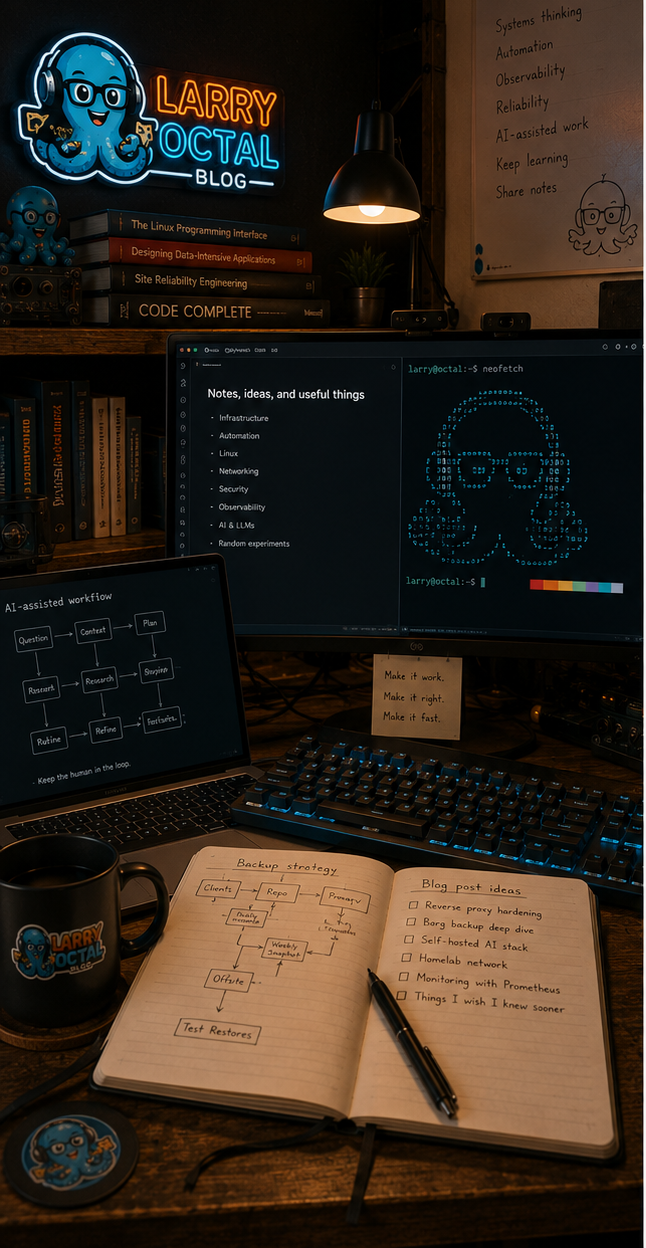 Larry Octal author workspace
